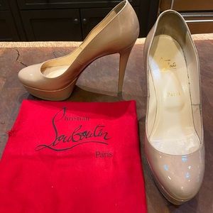 Christian Louboutin Bianca Patent Nude Pumps